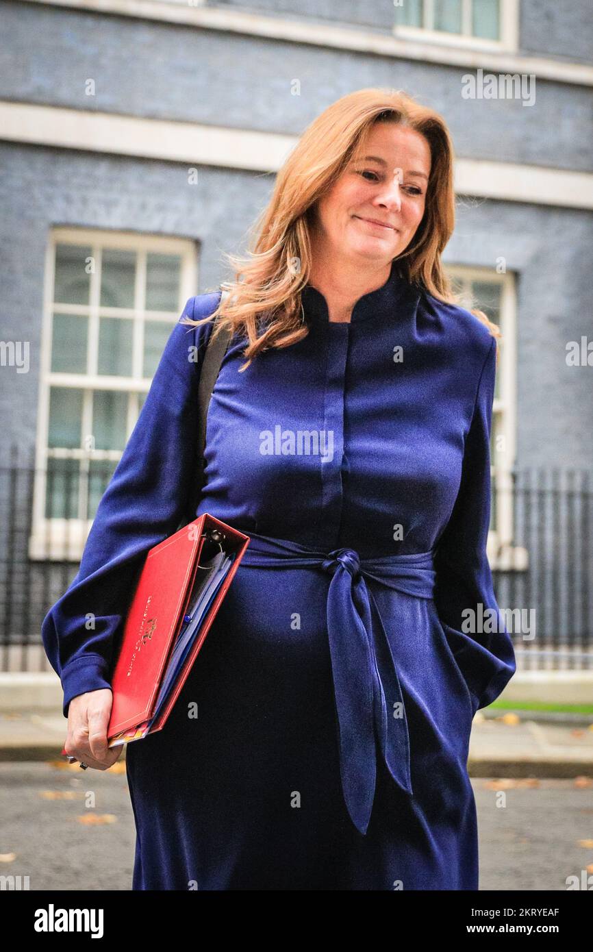 Westminster, London, UK. 29th Nov, 2022. Gillian Keegan, Secretary of State for Education. Conservative Paty ministers in the Rishi Sunak government exit 10 Downing Street after the weekly cabinet meeting. Credit: Imageplotter/Alamy Live News Stock Photo