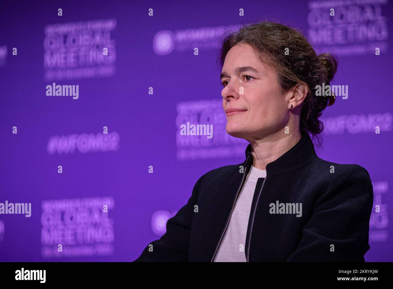 Paris, France. 29th Nov, 2022. Engie Group Chief Strategy Officer Charlotte Roule attends a plenary session at the Women's Forum for the Economy and Society in Paris, France, November 29, 2022. Photo by Aurelien Morissard/ABACAPRESS.COM Credit: Abaca Press/Alamy Live News Stock Photo