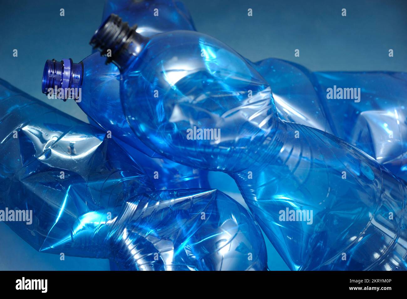 empty blue plastic bottles, recycling concept Stock Photo Alamy