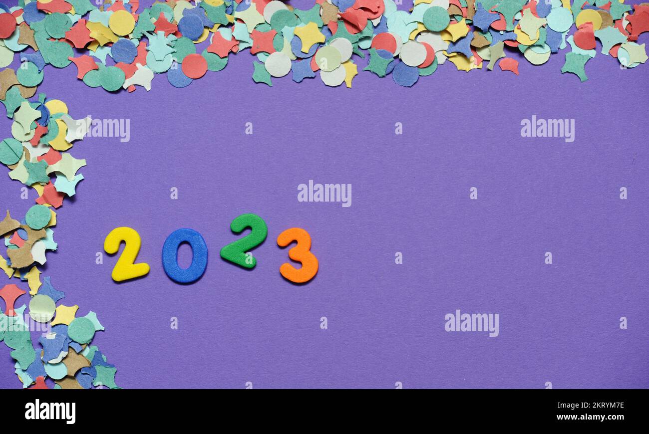 new year 2023 backdrop with copy space Stock Photo
