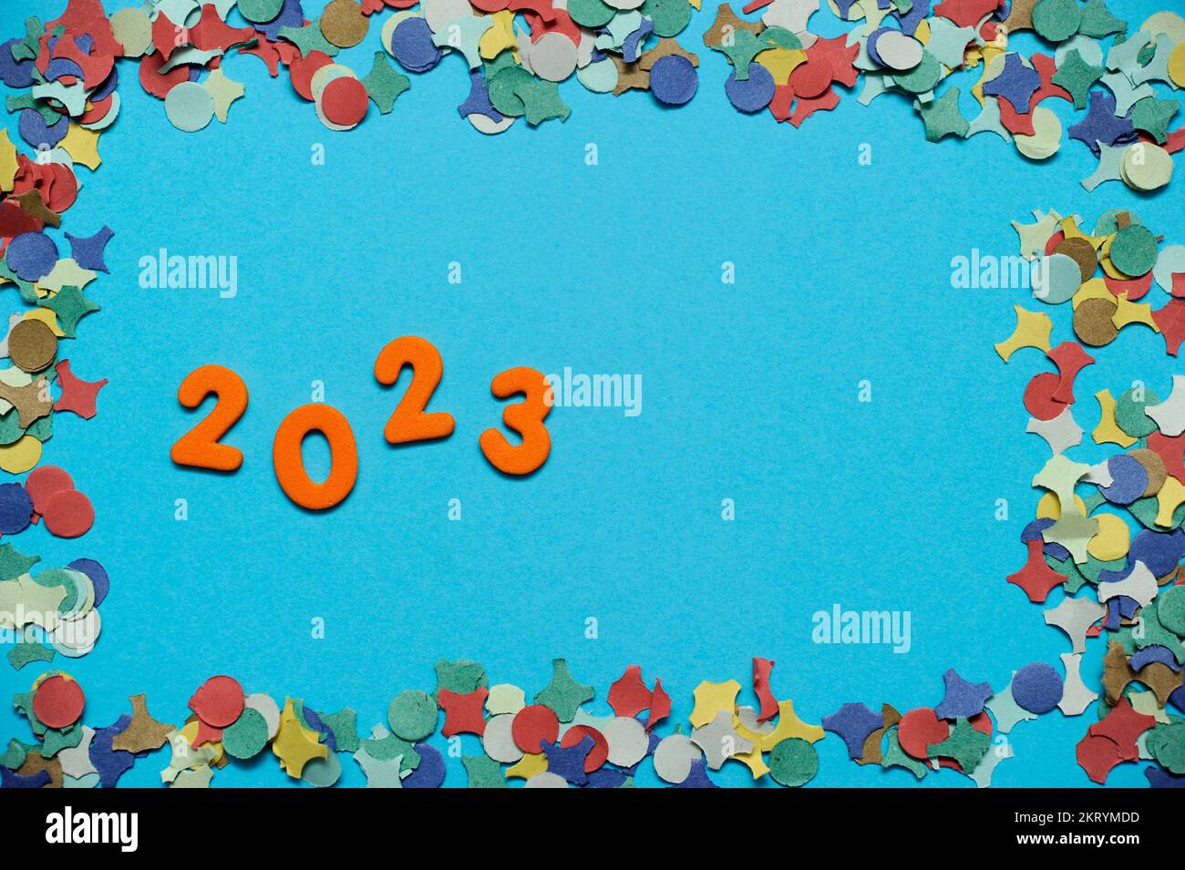 new year 2023 backdrop with copy space Stock Photo