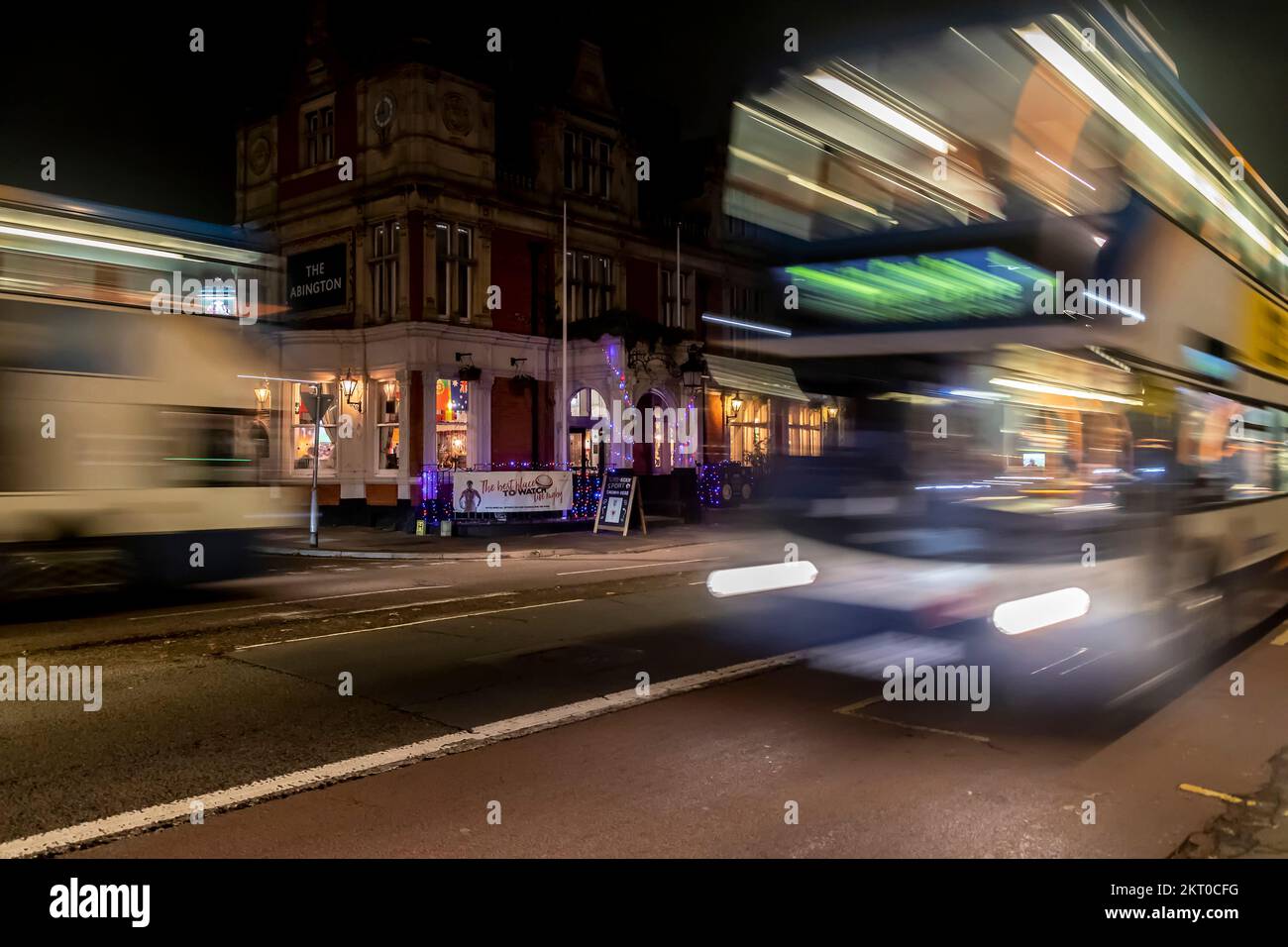 The Abington showing between moving buses on Wellingborough road