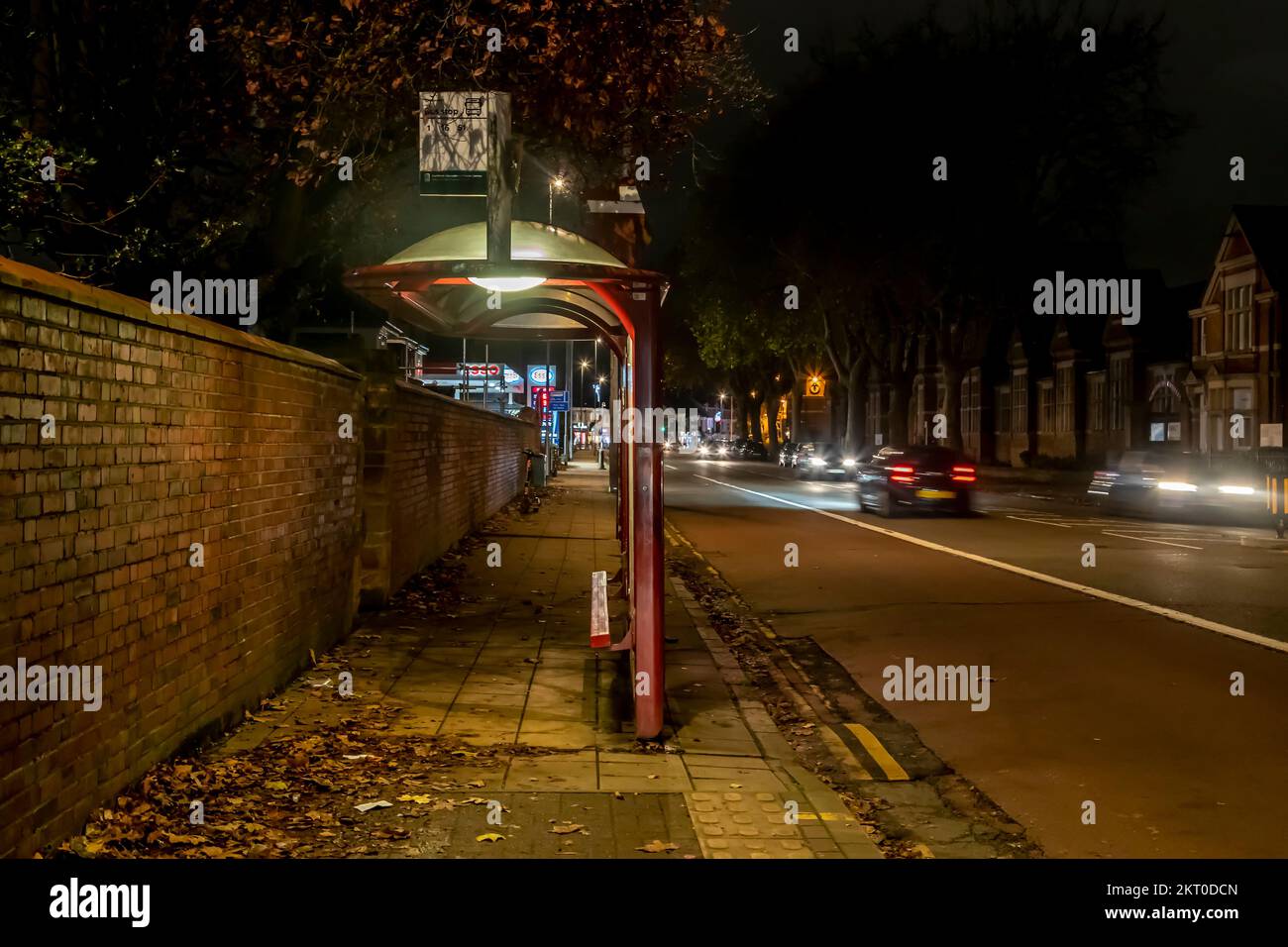 Bus stop heading into town on Wellingborough road near the Abington