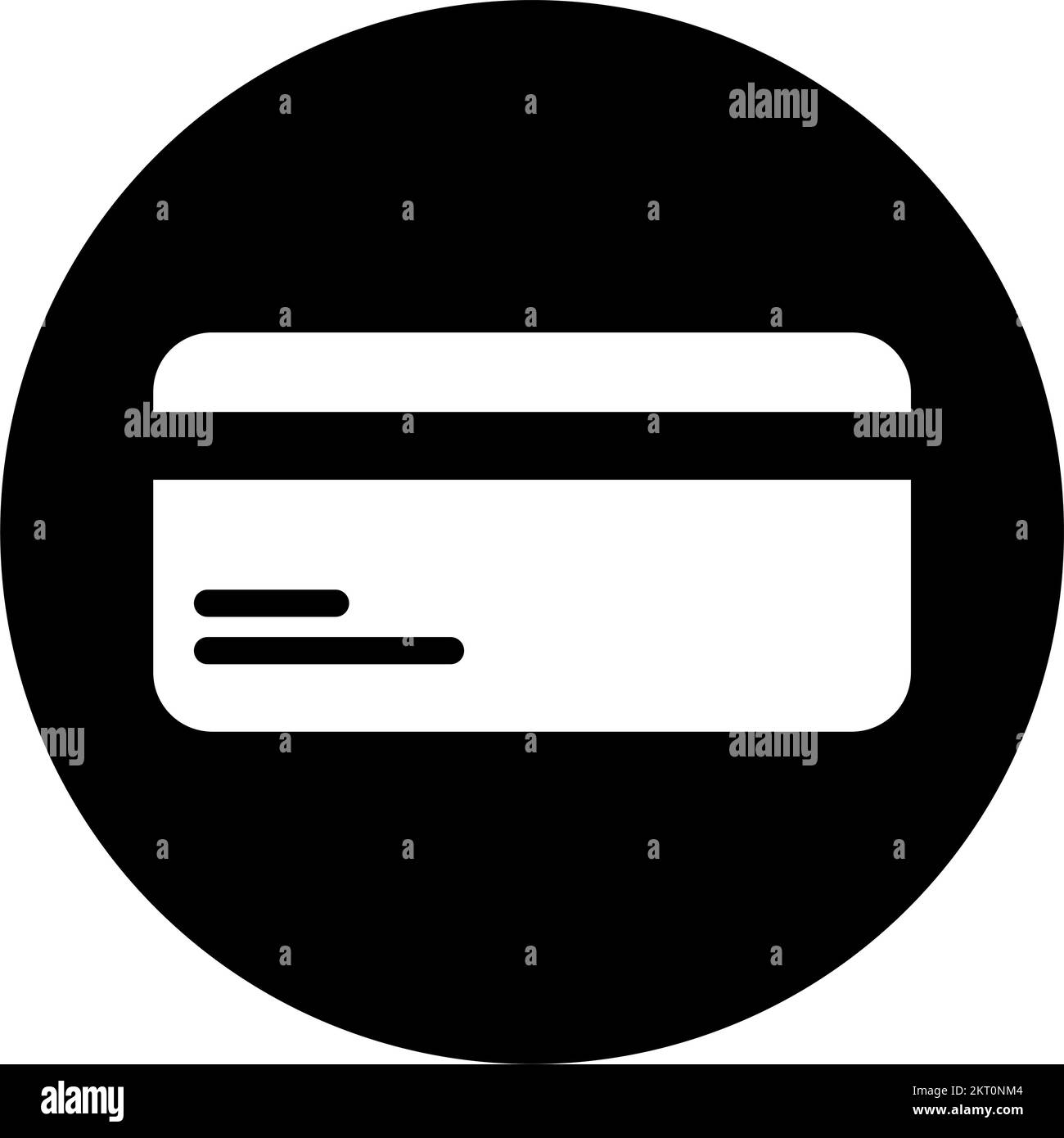 Credit card icon in black and white, button for adding payment method Stock Vector