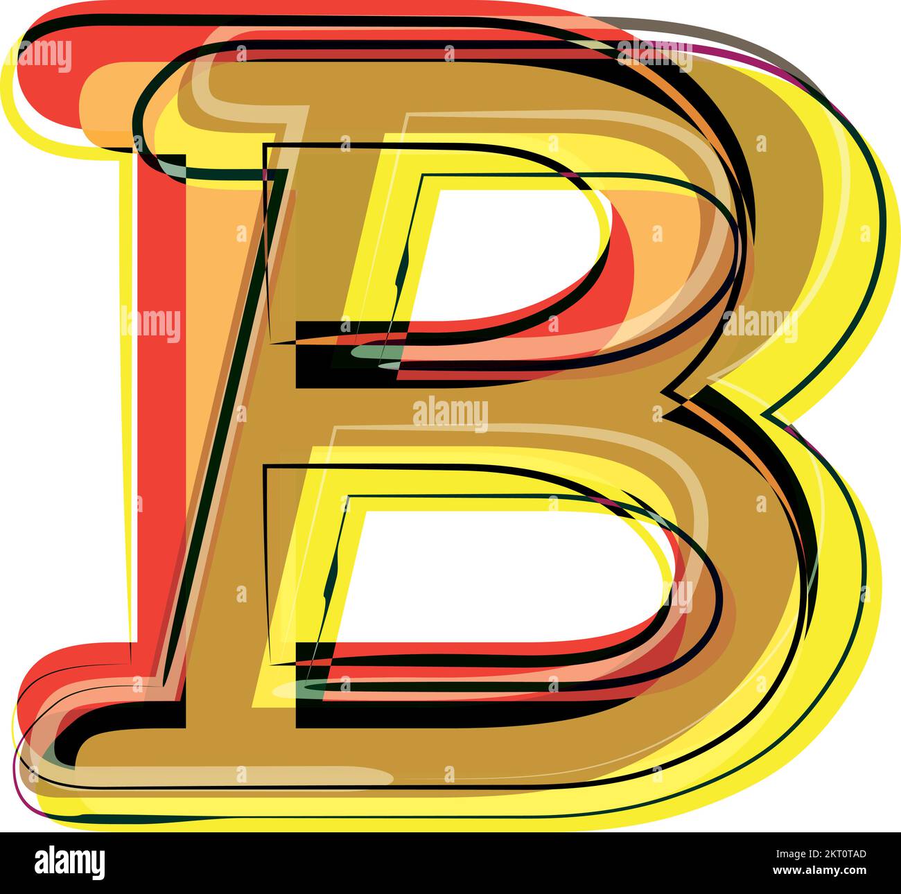 Abstract Colorful Letter B Vector illustration Stock Vector Image & Art ...