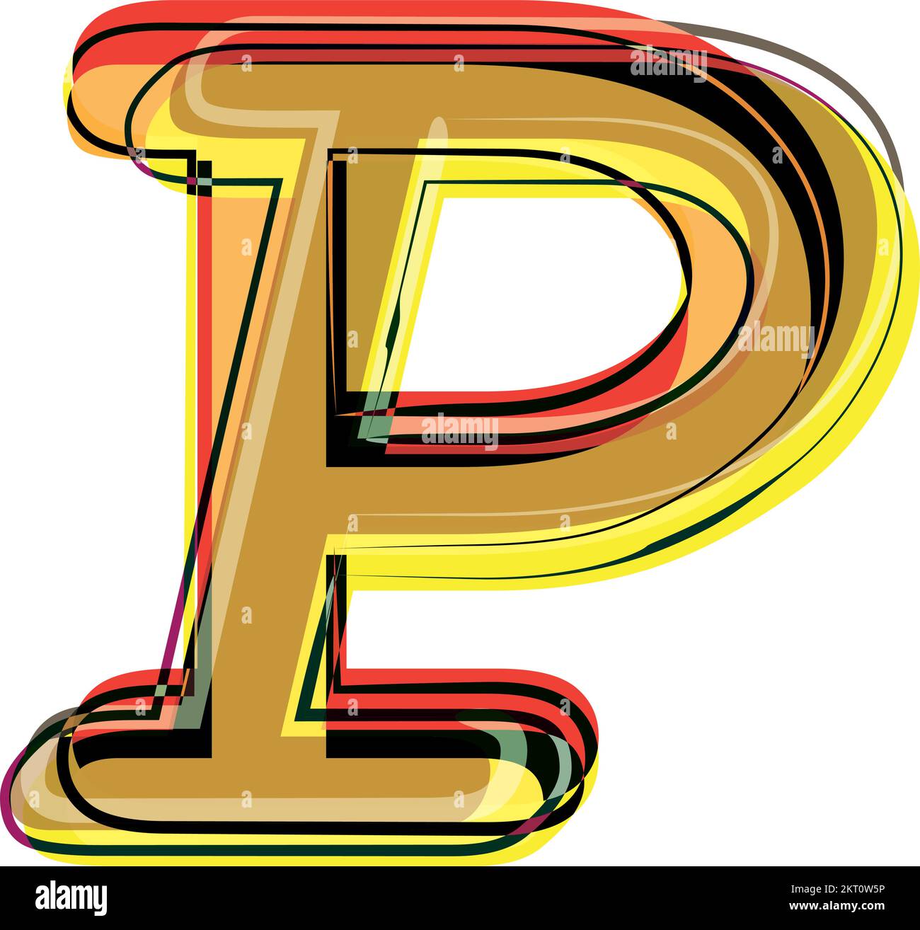 Grunge font letter p Stock Vector Images - Alamy