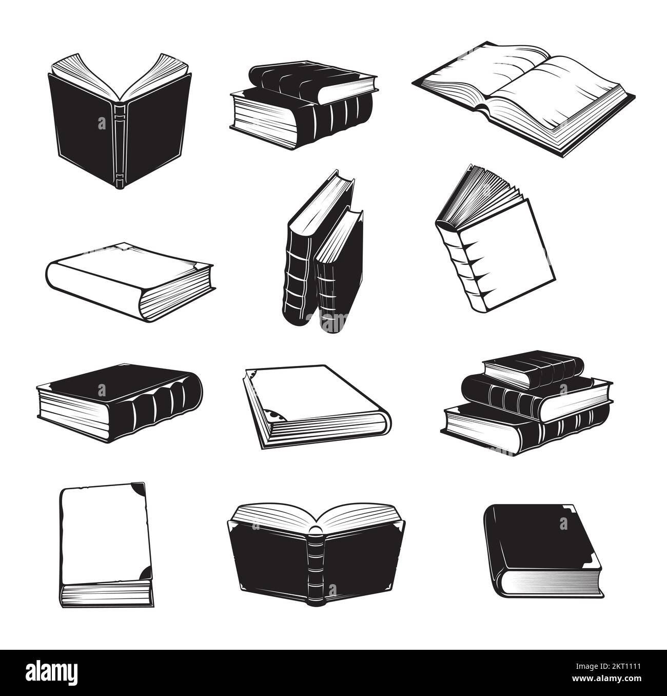 Old ancient books. Isolated vintage volumes books pile and stacks