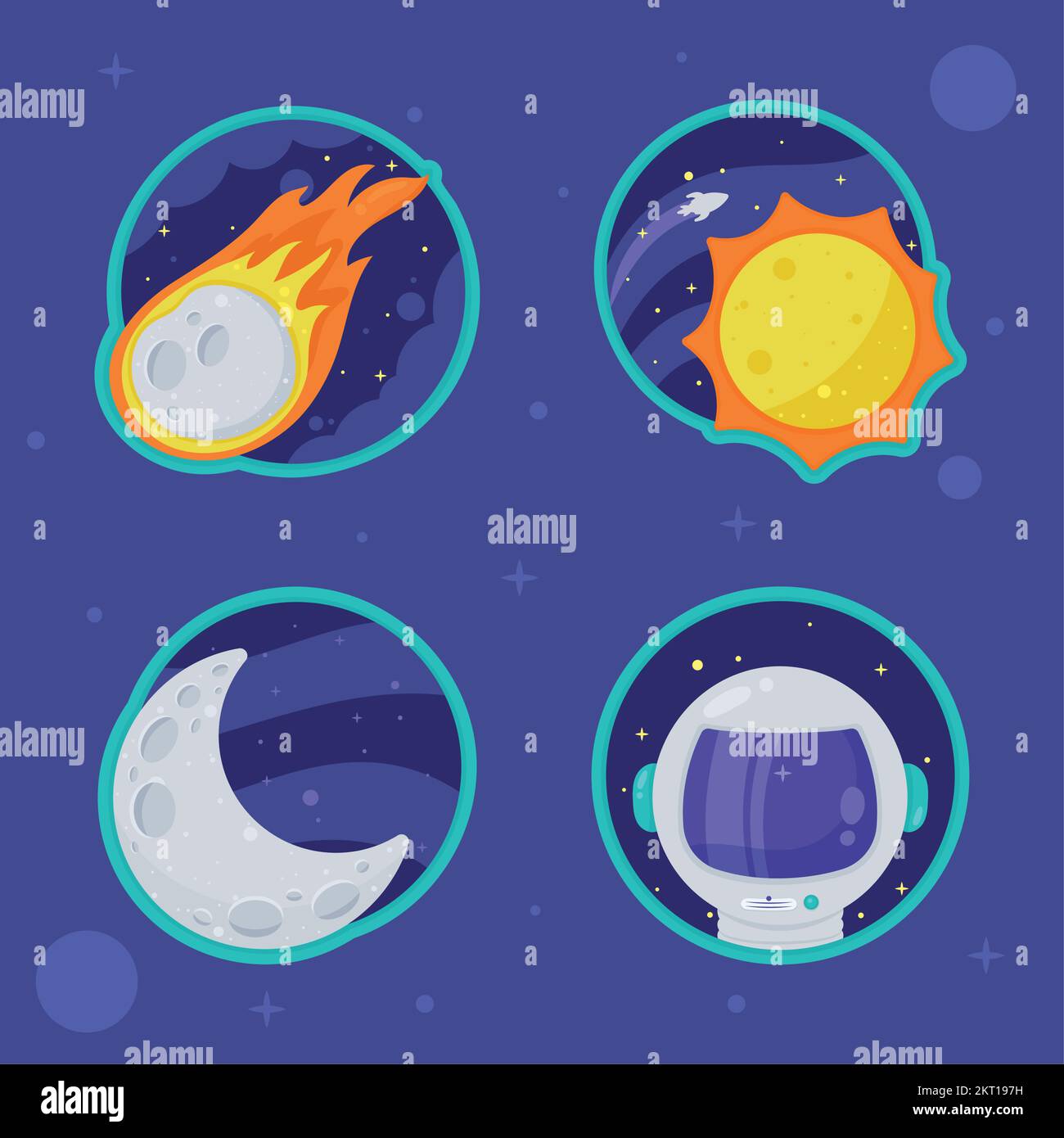 four space outer set icons Stock Vector Image & Art - Alamy