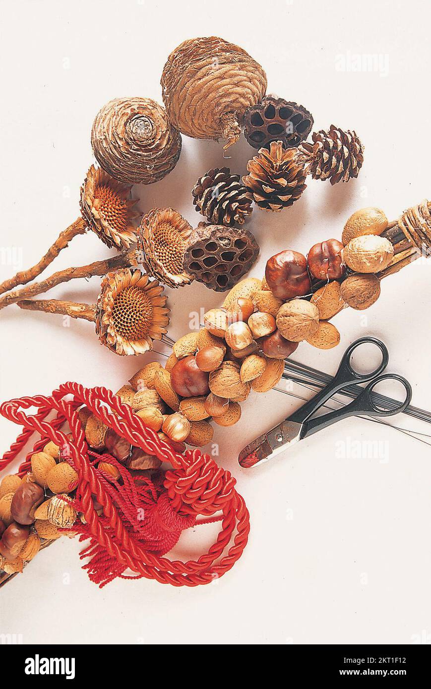 A selection of materials for the Twisted Cord decoration Stock Photo