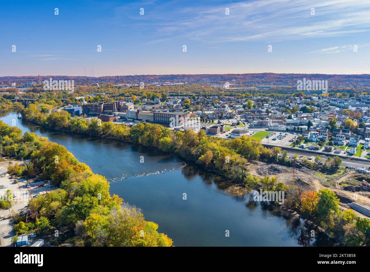 Aerial photo of Bridgeport, Pennsylvania, USA Stock Photo