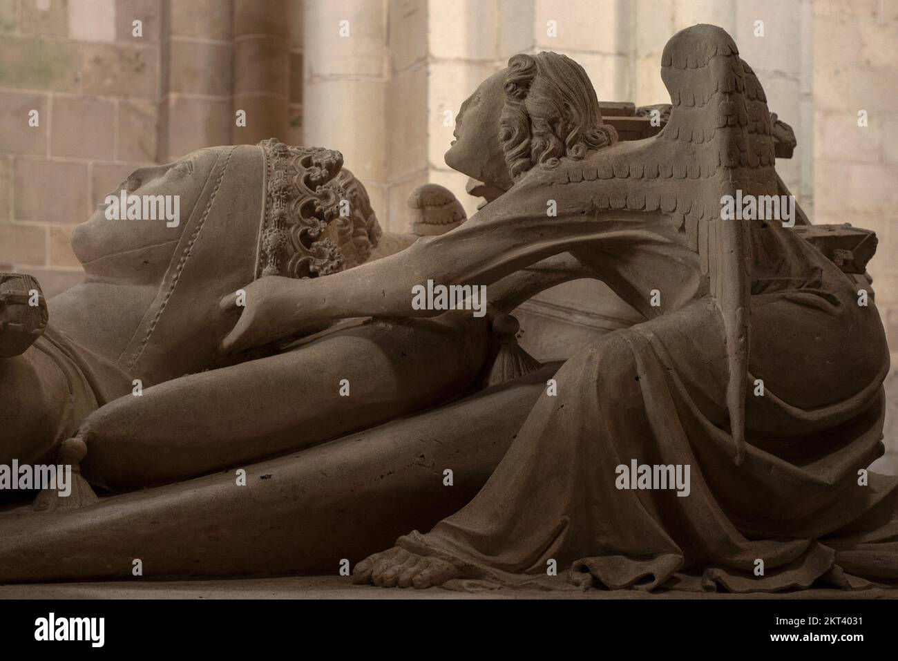 Dona Ines Castro Angel leans forward to gently support the crowned head of murdered ...