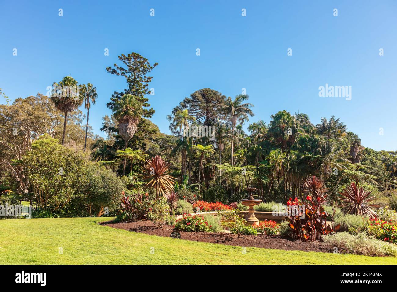 Original landscaped gardens of Vaucluse House the 19th century mansion in the Sydney suburb of Vaucluse. Stock Photo