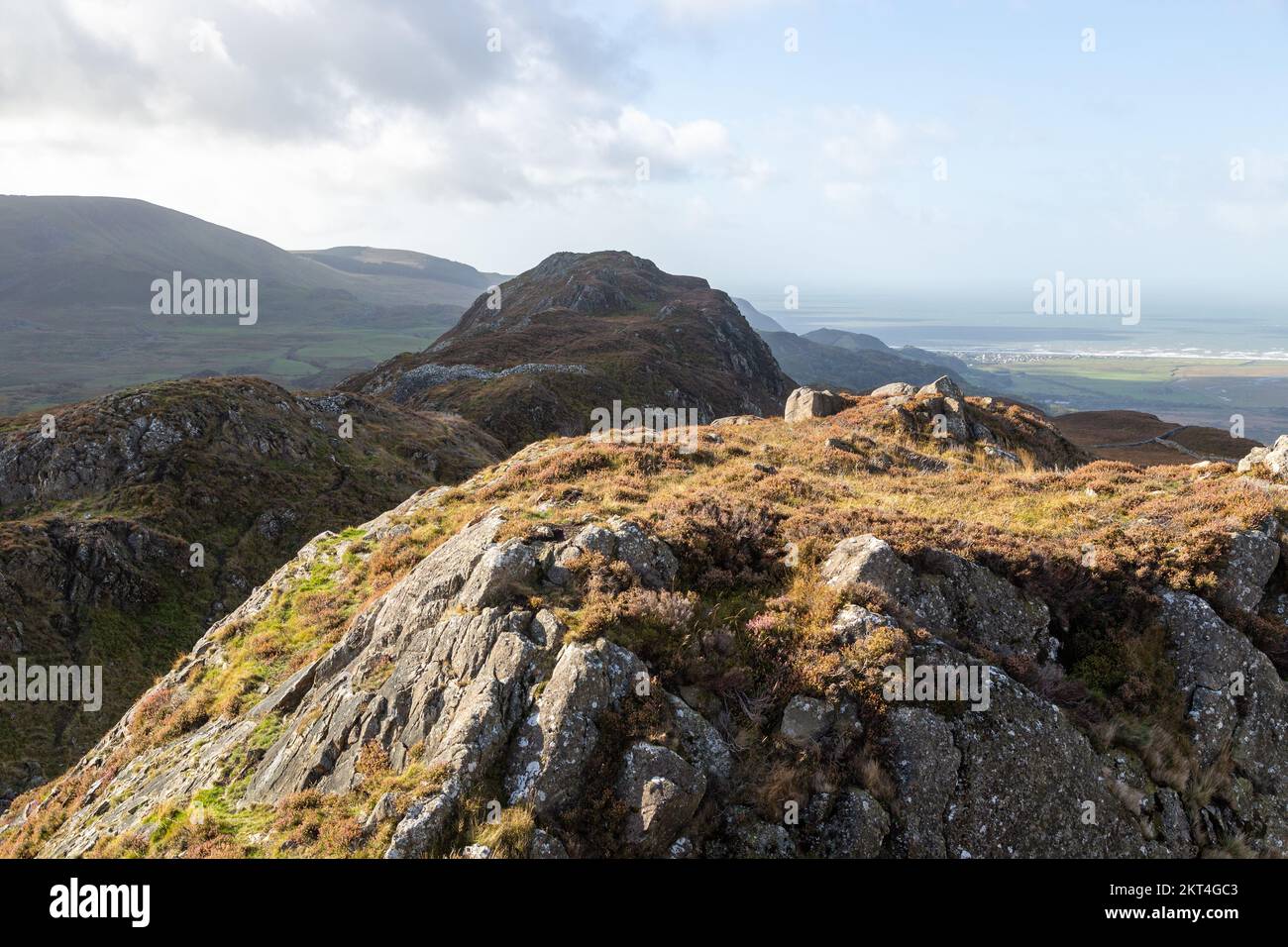 The top of Bryn Brith, Snowdonia National Park, Gwynedd, North Wales Stock Photo
