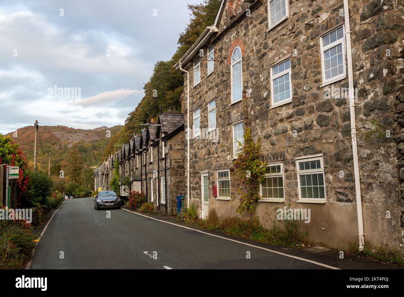 The village of Arthog on the A439, North Wales Stock Photo