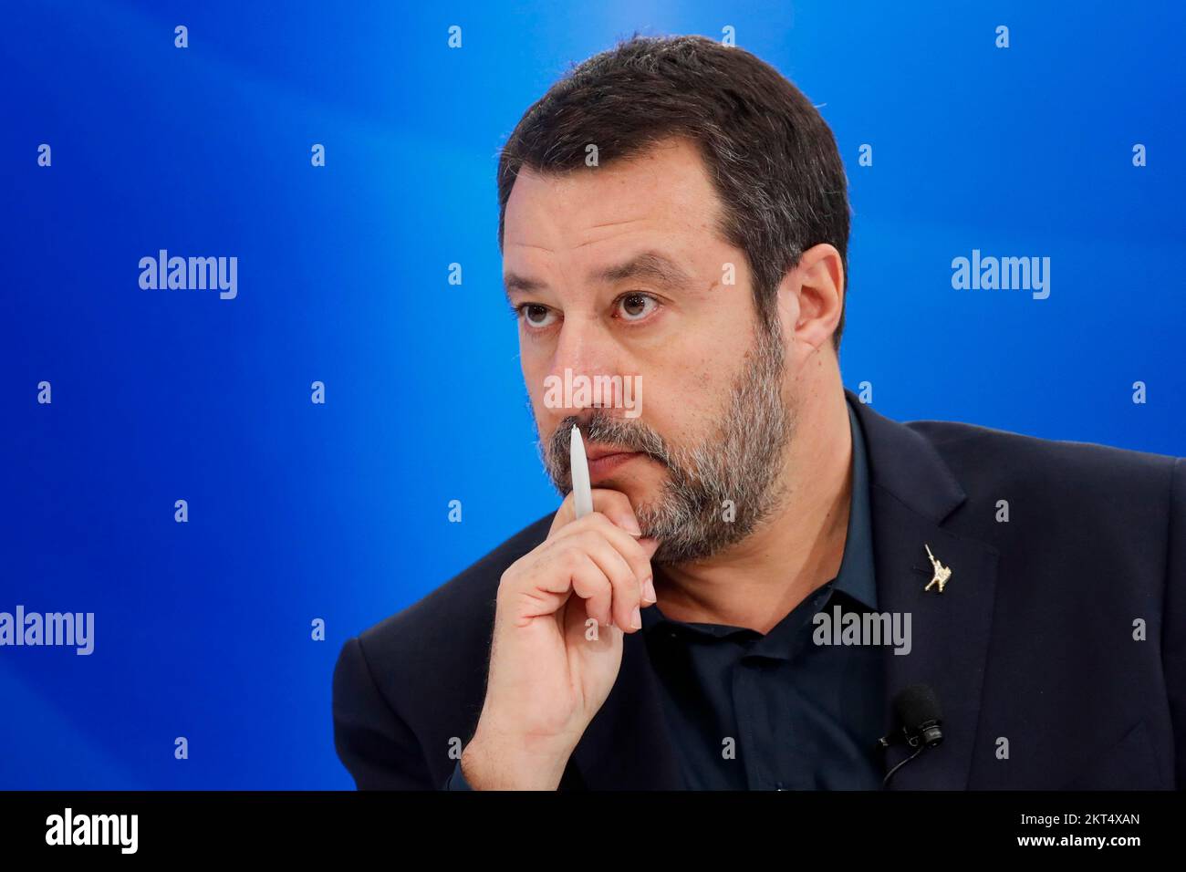 Italy, Rome, November 29, 2022 : Matteo Salvini, Minister of Transport and Infrastructure, participates in the Alis (Logistics Association of Sustainable Intermodality Assembly and States General of Transport.    Photo Remo Casilli/Sintesi/Alamy Live News Stock Photo