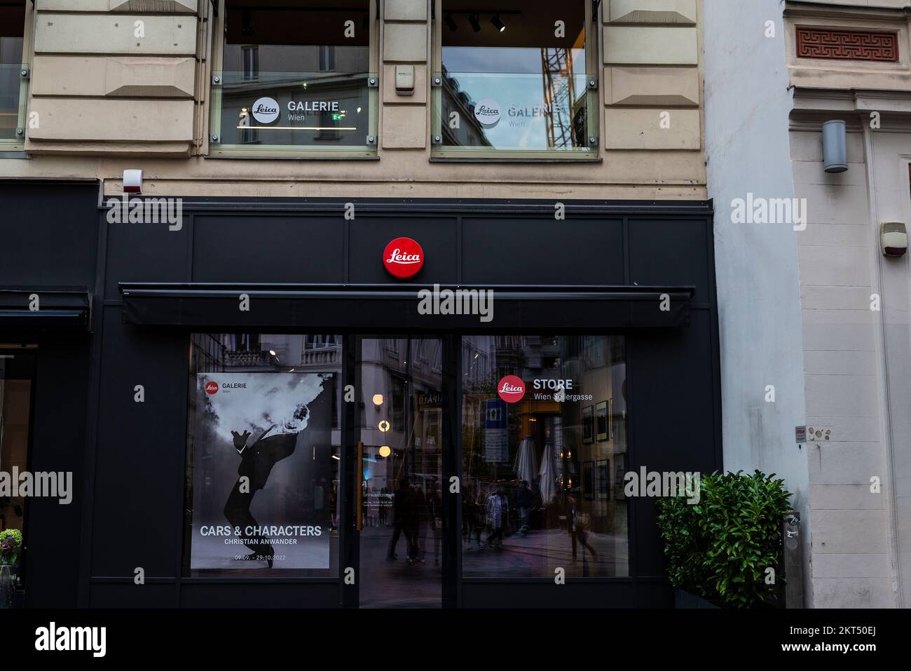 Vienna, Austria October 14, 2022 Display of a Leica camera store and