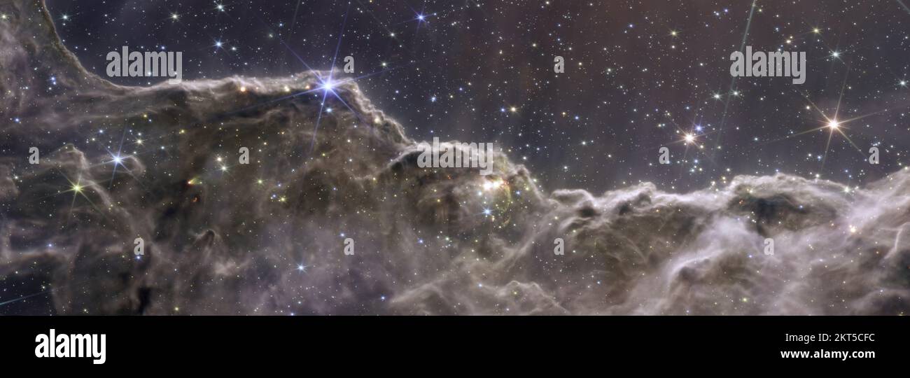 Carina Nebula from James Webb Telescope Stock Photo