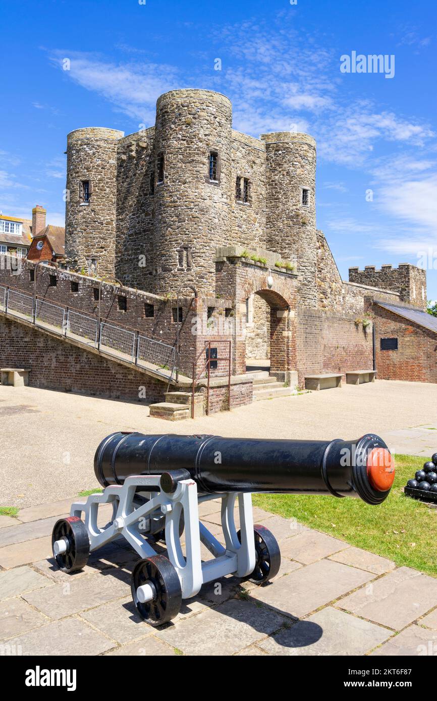 Rye Sussex the Rye Castle Museum or Ypres Tower in the Gungarden Gun Garden Rye East Sussex England UK GB Europe Stock Photo