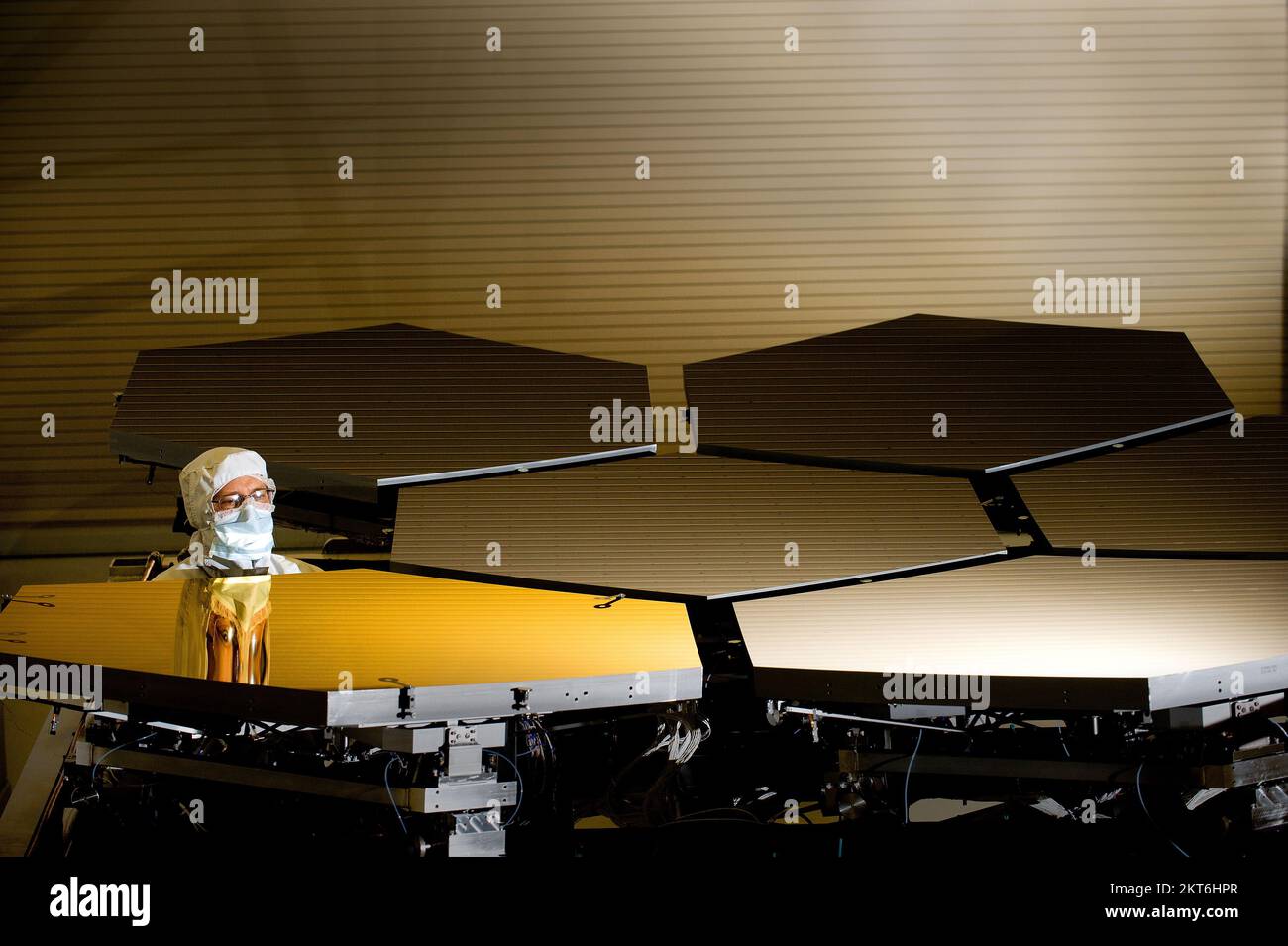 The James b Telescope under construction / Nasa Scientists Stock