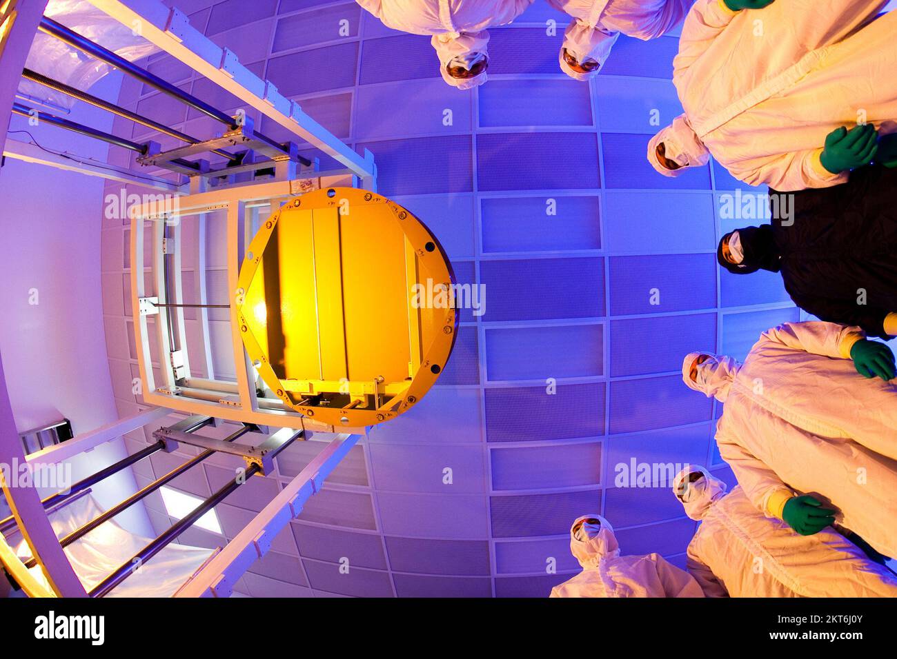 The James Webb Telescope under construction / Nasa Scientists Stock