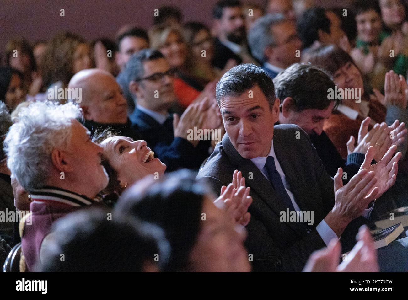 Pedro Sanchez Perez-Castejon. President of the Government of Spain. Pedro Sánchez in a tribute in Madrid with the Spanish Socialist Workers Group Stock Photo