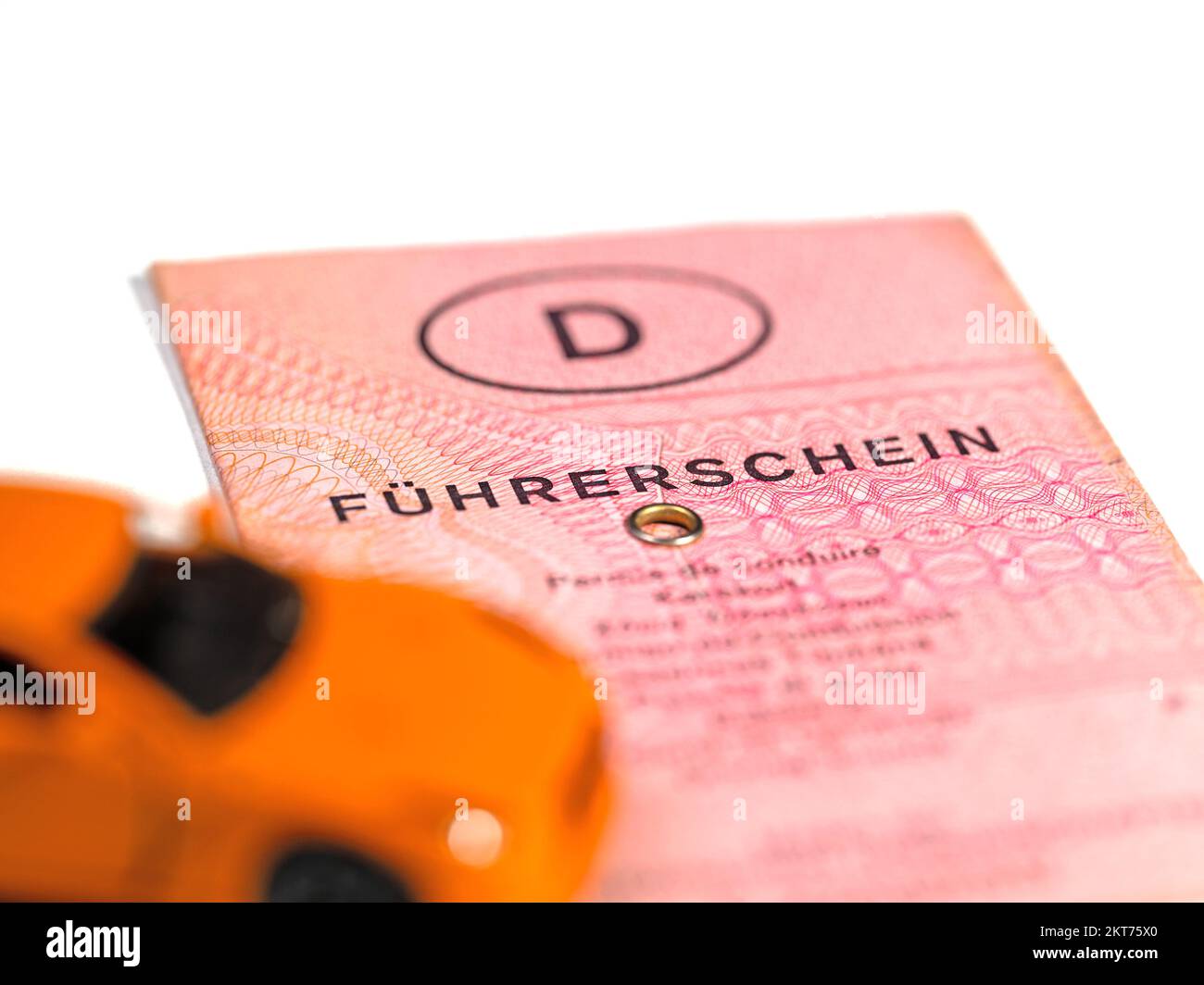 Driving license with the imprint "Führerschein", translation "driver's