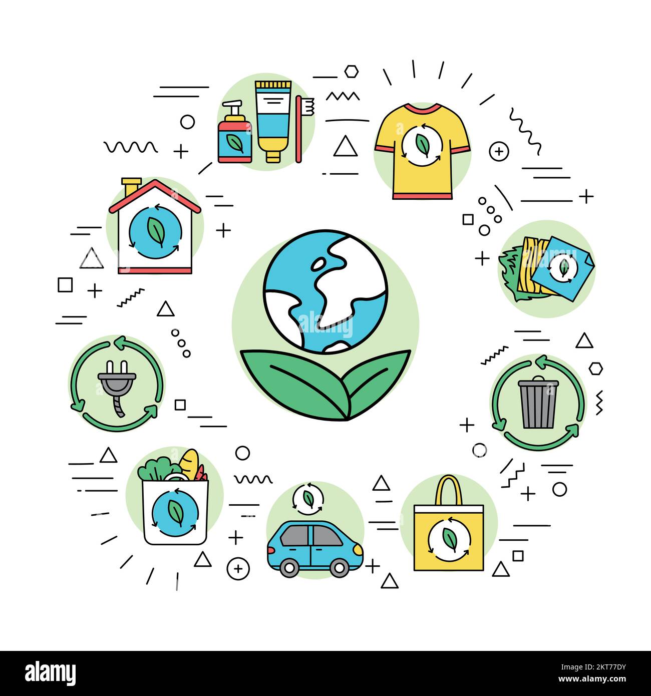 Ecological environment web banner. Eco friendly. Infographics with ...