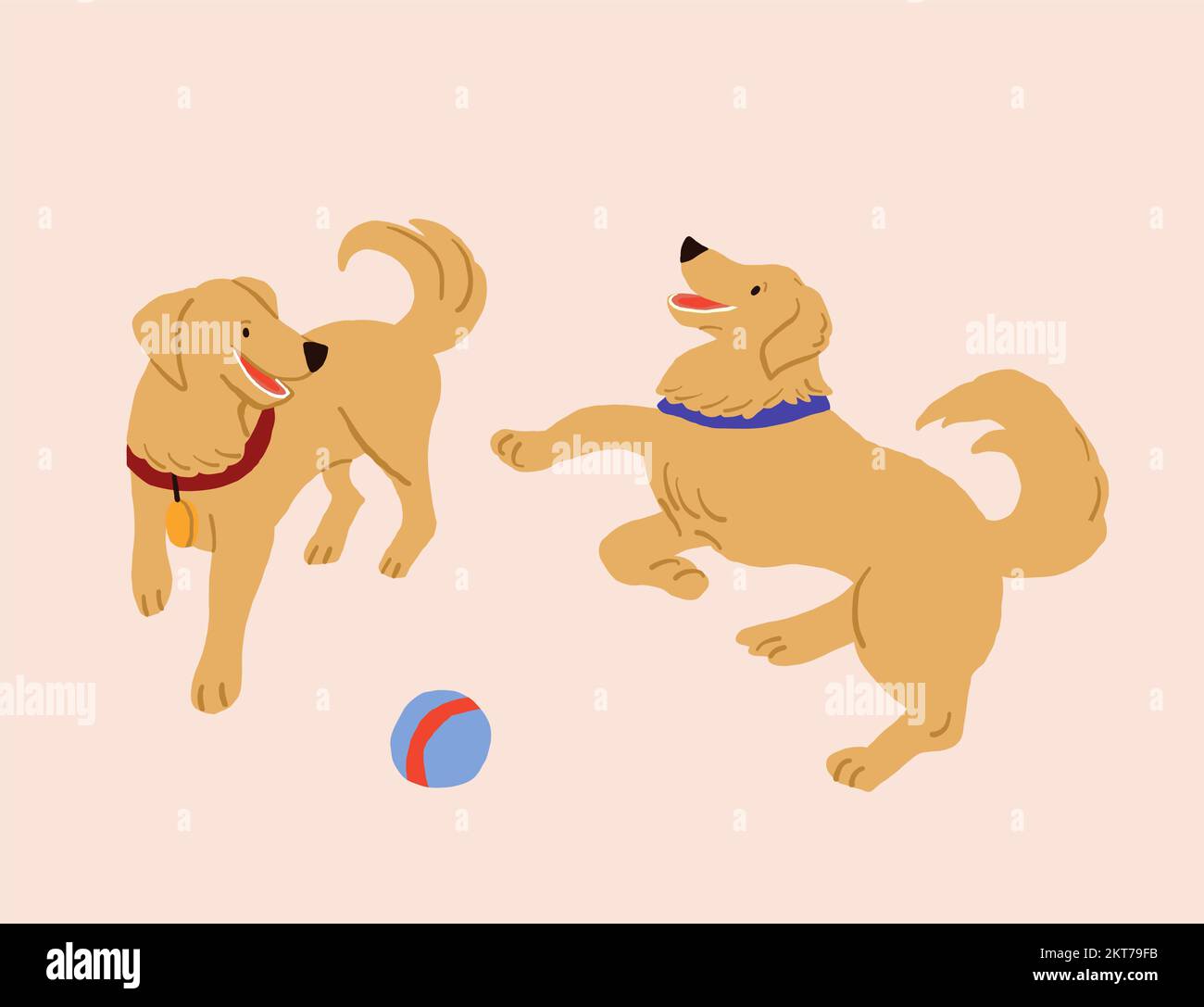 Vector seamless pattern with French bulldogs on light background. Vector illustration Stock Vector