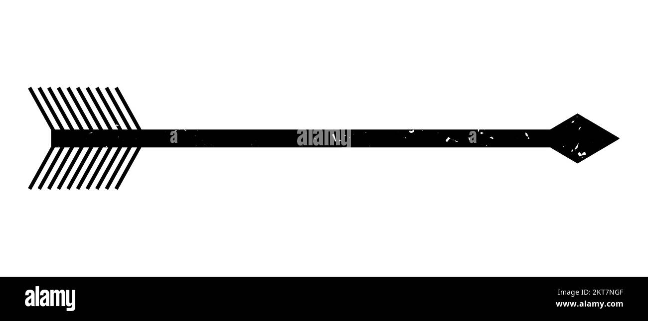Black silhouette of an arrow on a white background Stock Vector Image ...