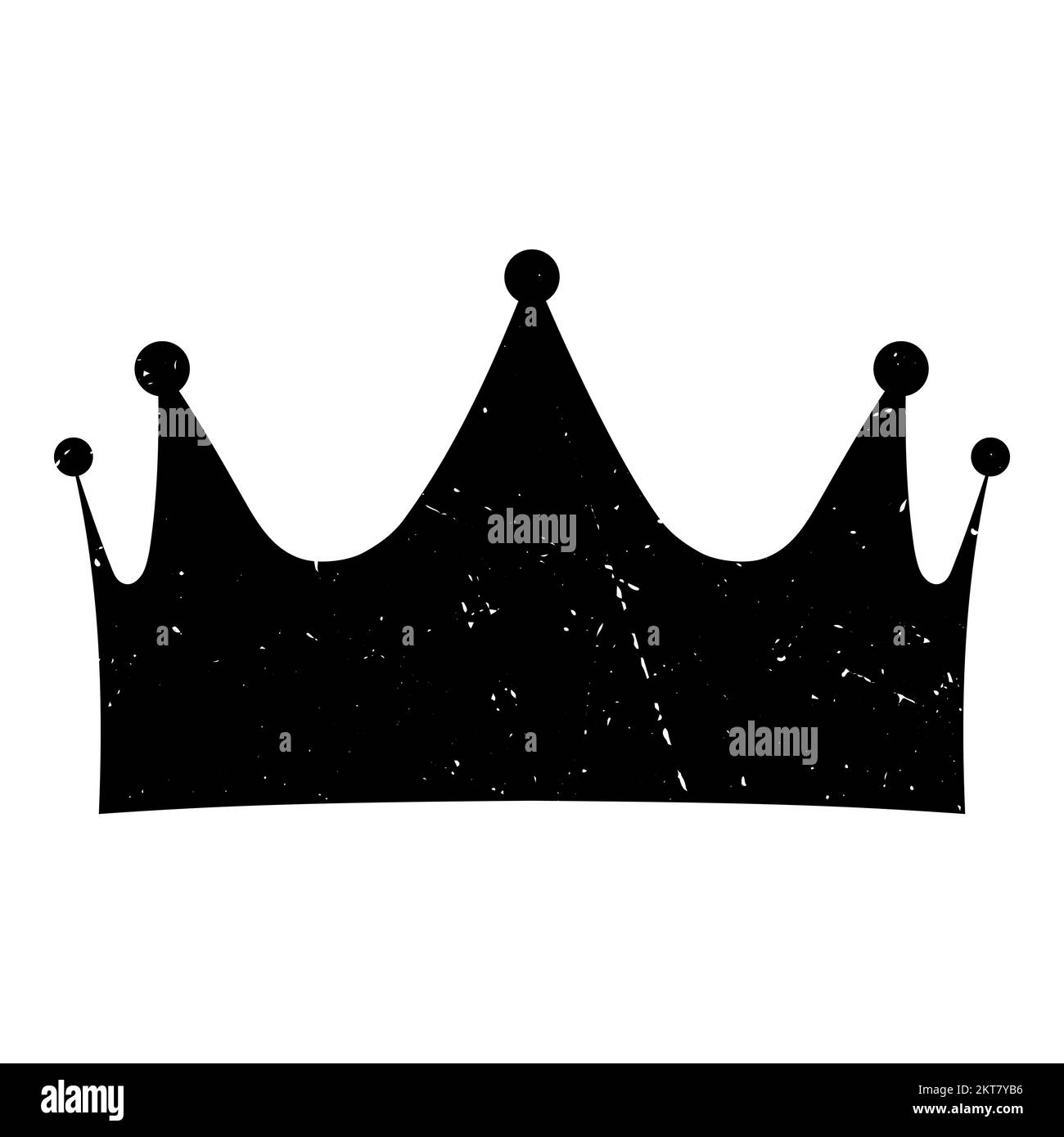 Crown. Black silhouette of the crown. Collection of the crown