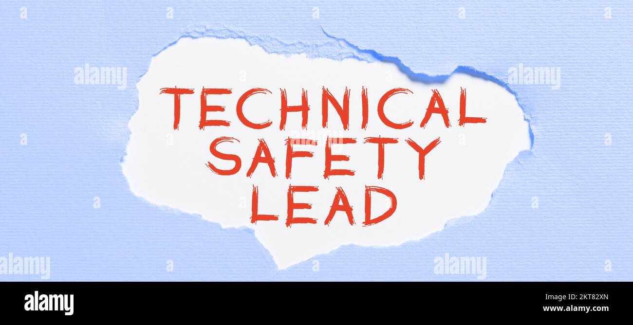 View of Conceptual caption Technical Safety Lead, Business concept Maintain ...