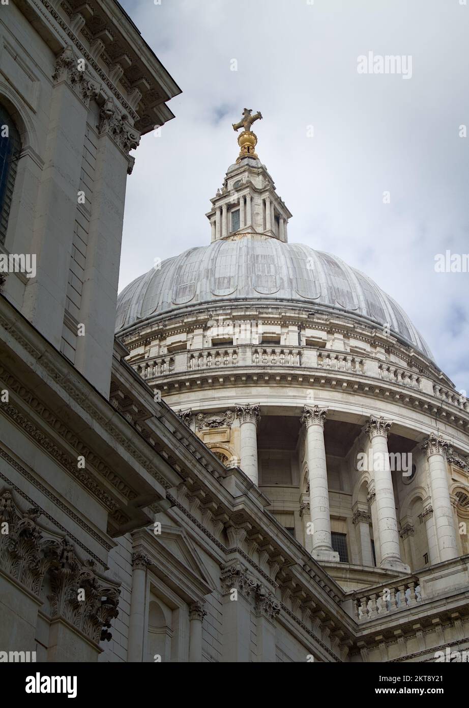 View Looking Up Of The Dome Of Saint Pauls Cathedral, London UK Stock Photo