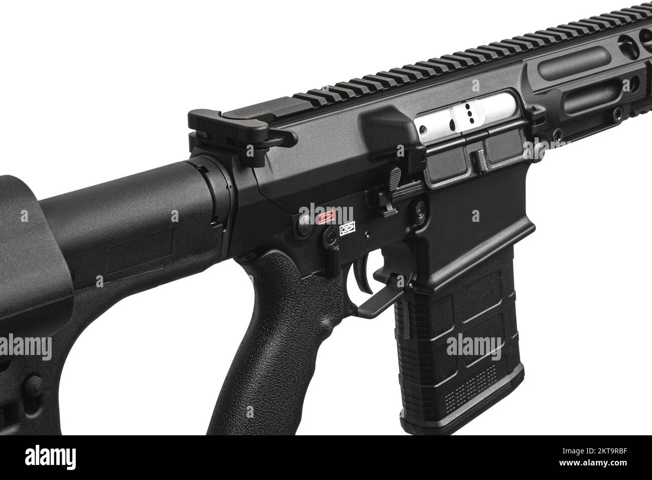 Modern automatic rifle isolated on white background. Weapons for police ...