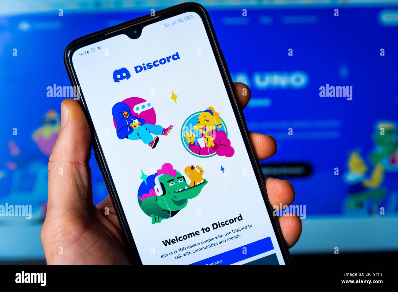 In this photo illustration, the Discord social media App seen displayed