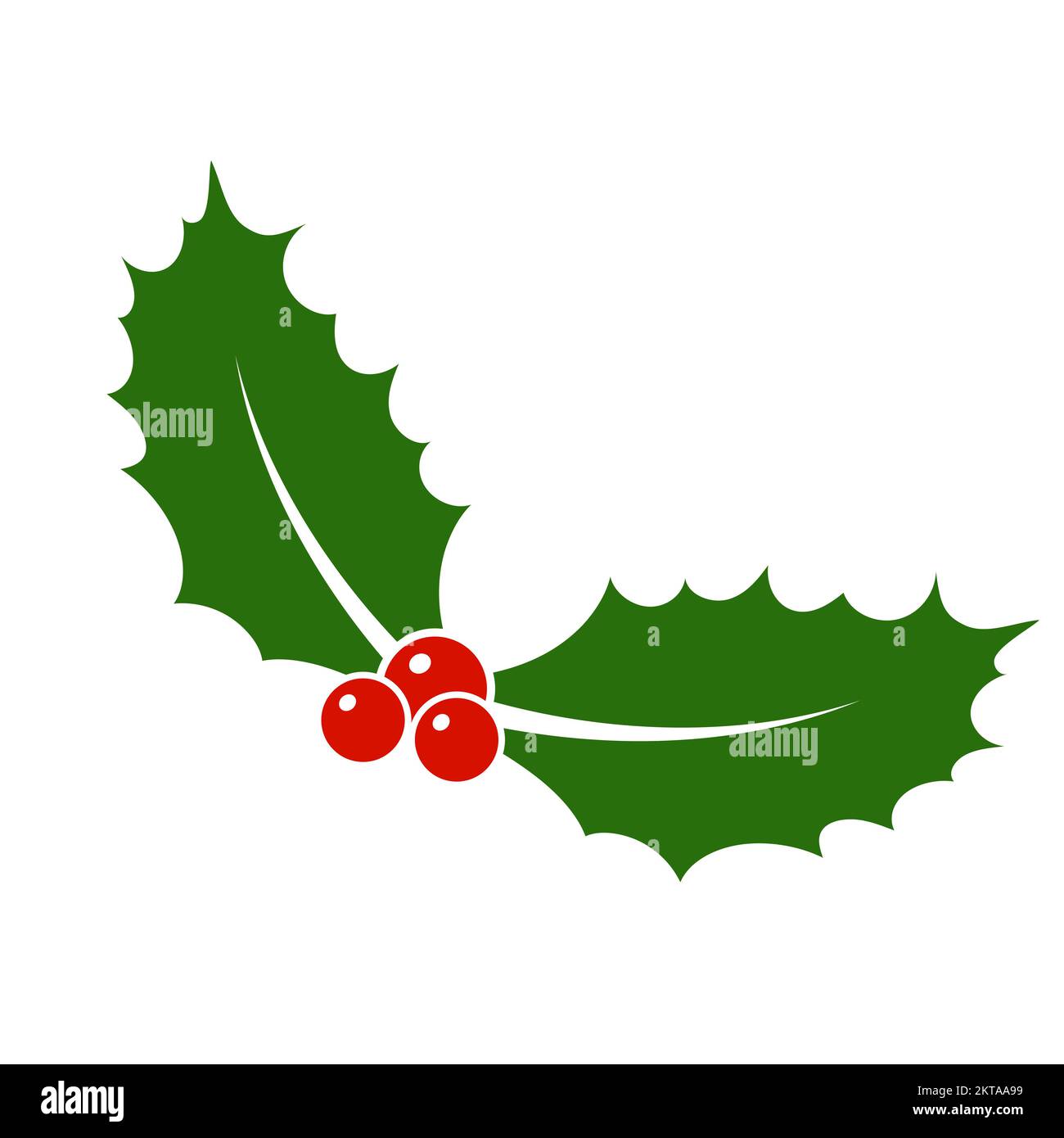 Christmas holly berry icon. Vector illustration isolated on white ...