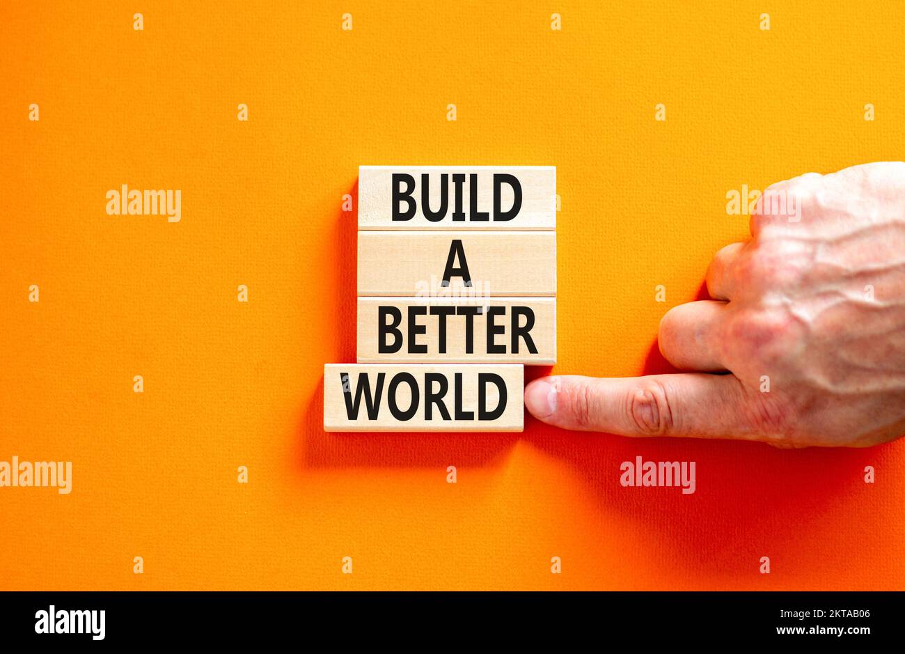 Build a better world symbol. Concept words Build a better world on