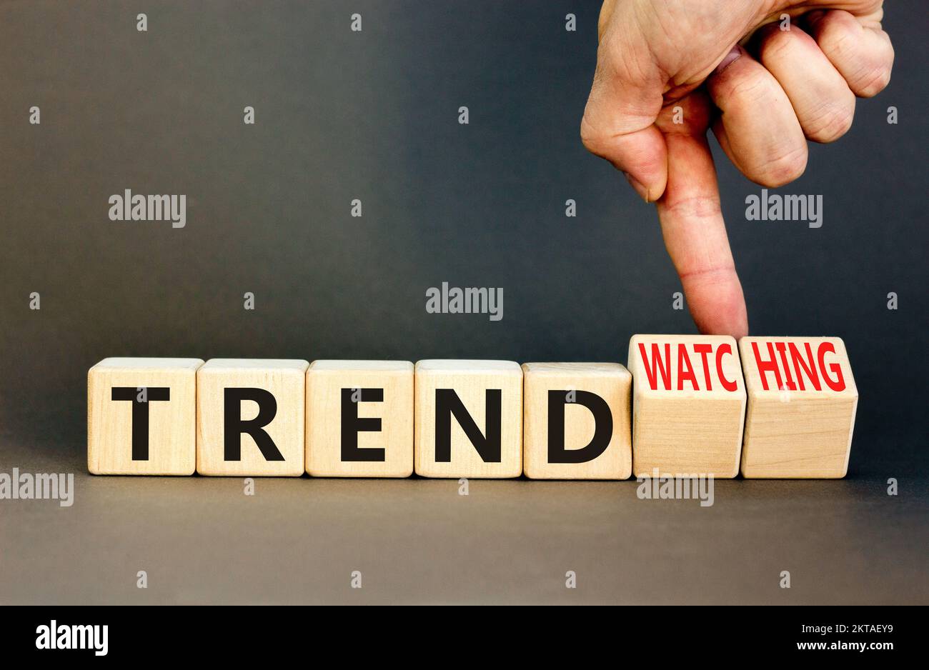 Trend or trendwatching symbol. Concept words Trend and trendwatching on ...