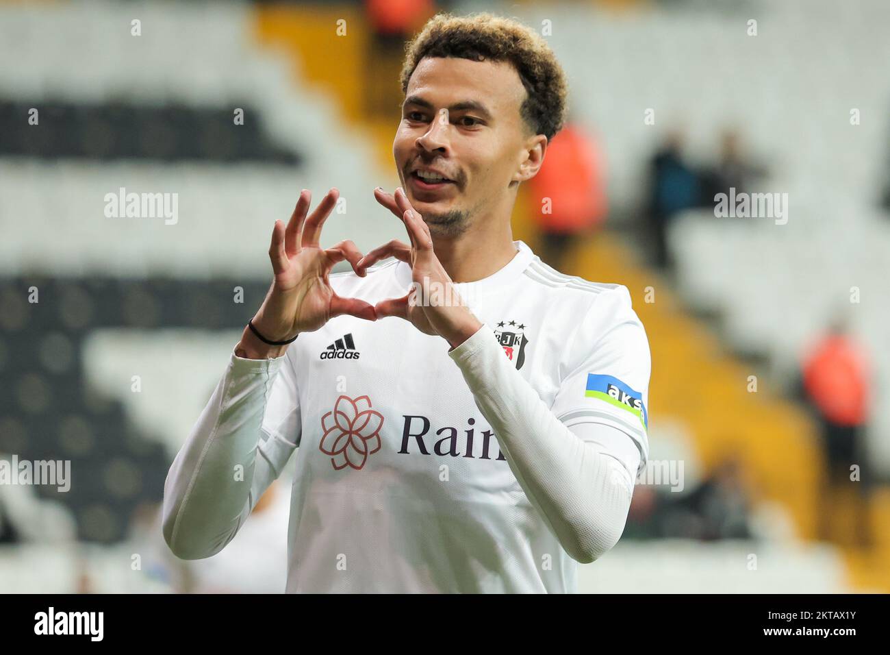 ISTANBUL, TURKEY NOVEMBER 29 Dele Alli of Besiktas celebrates after