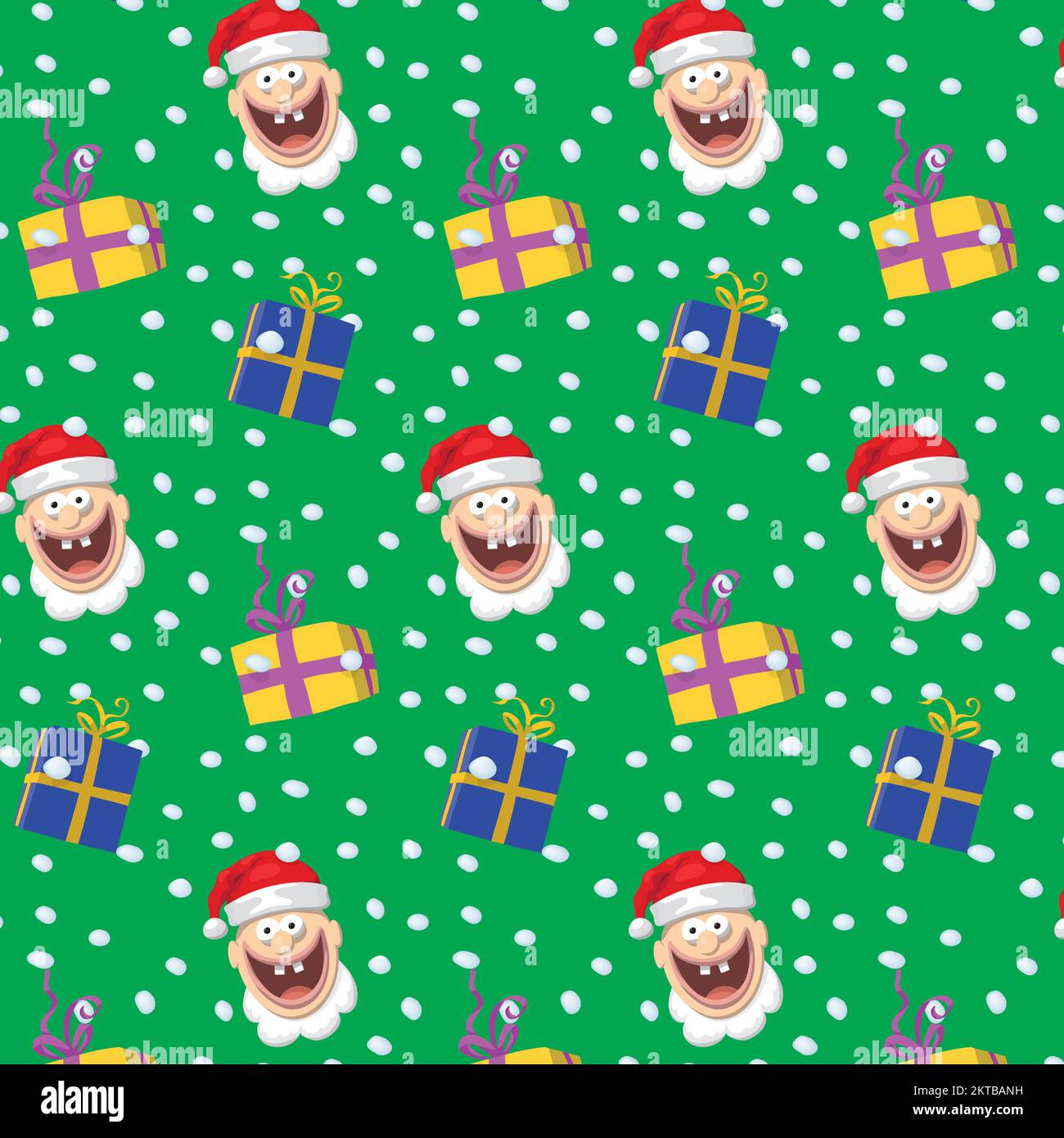 Santa Claus, background with seamless pattern, repeating vector ...