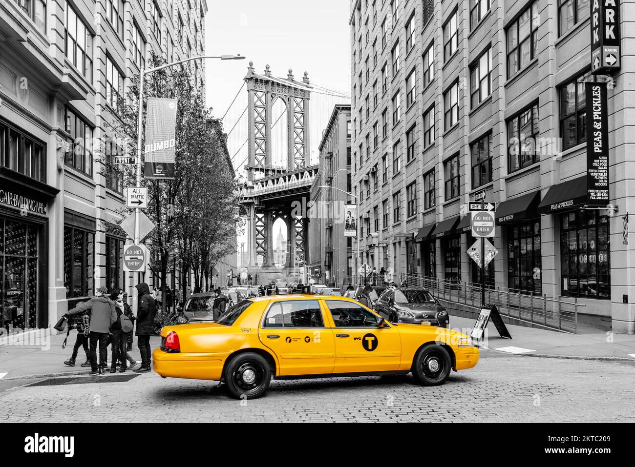 Manhattan Bridge,Dumbo, Brooklyn, New York City,New York,USA Stock Photo