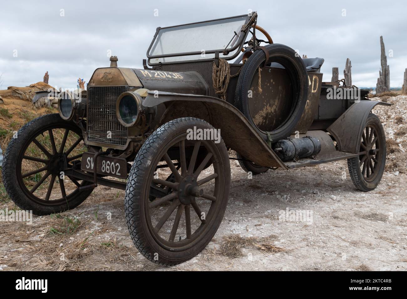 Tarrant Hinton.Dorset.United Kingdom.August 25th 2022.A Ford Model T formerly used by the war department in the first world war is on display at the G Stock Photo