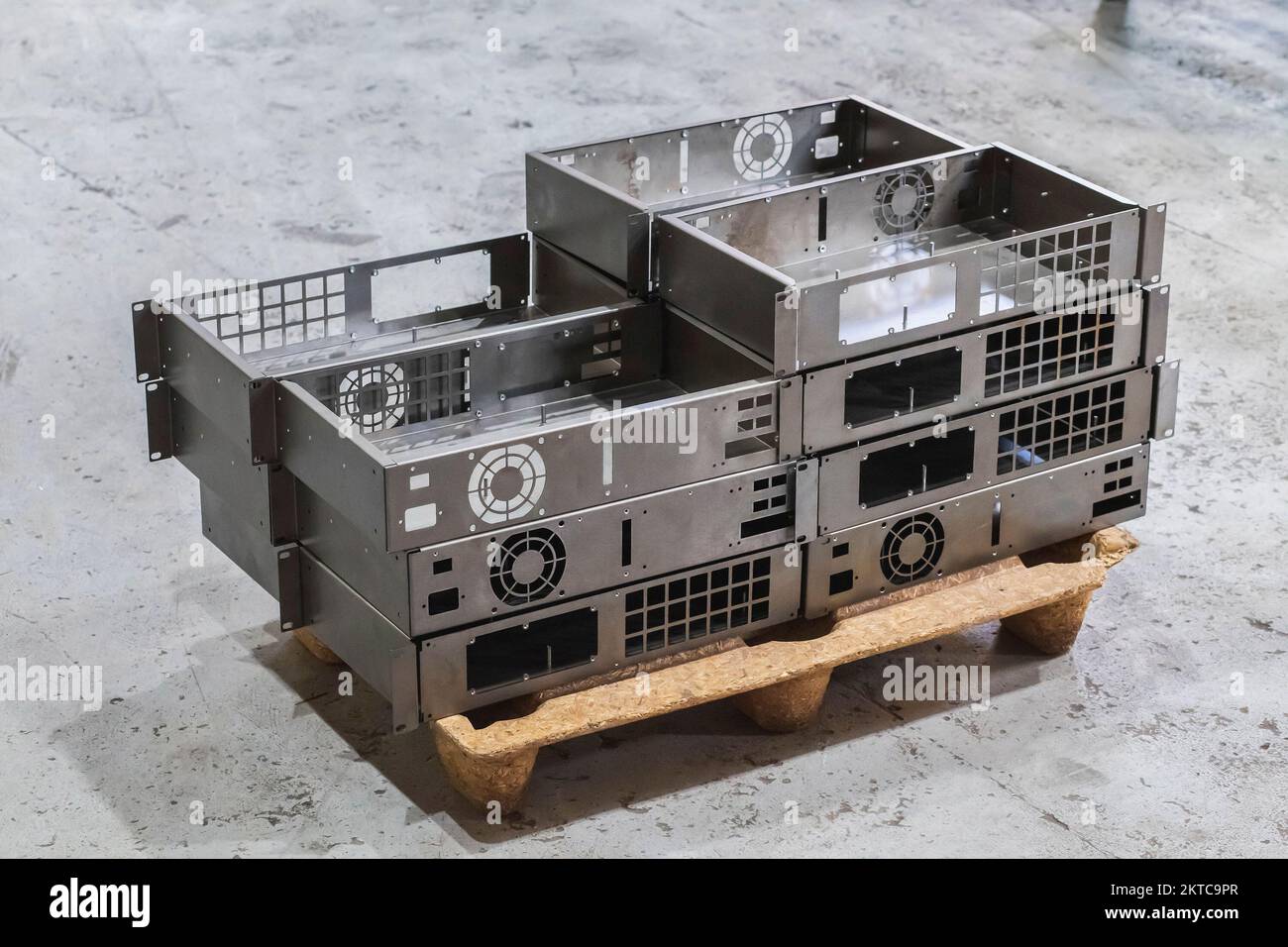 Audio Amplifier Enclosures at factory for production acoustic systems