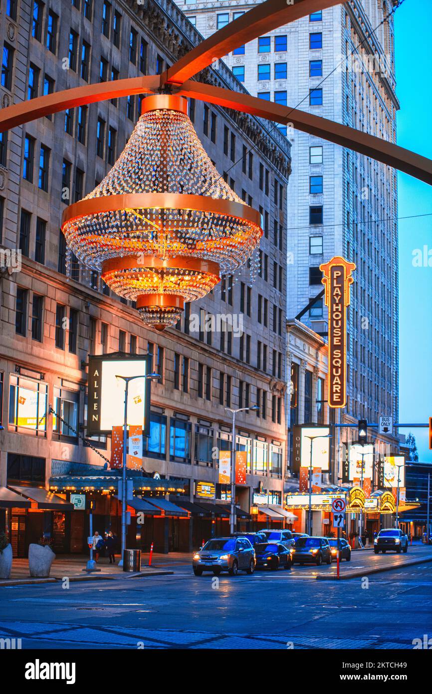Playhouse Square during the holidays Stock Photo Alamy
