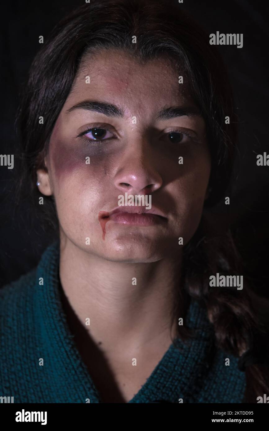 Stop violence against Women, sexual abuse, human trafficking, domestic violence rape, international women's day, concept of sexual harassment Stock Photo