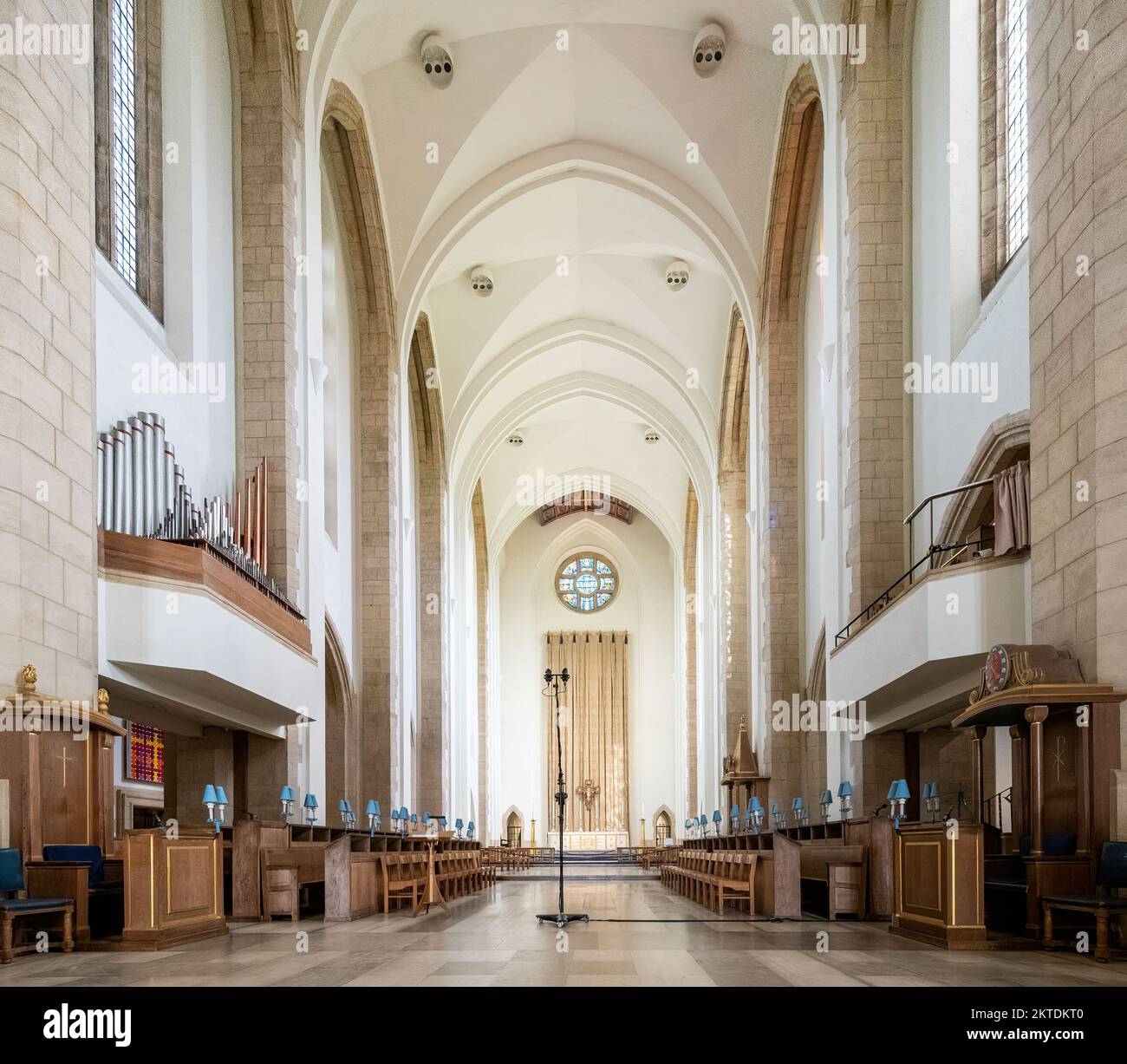 The nave of Guildford Cathedral, Surrey, England, UK, with a view to the high altar Stock Photo