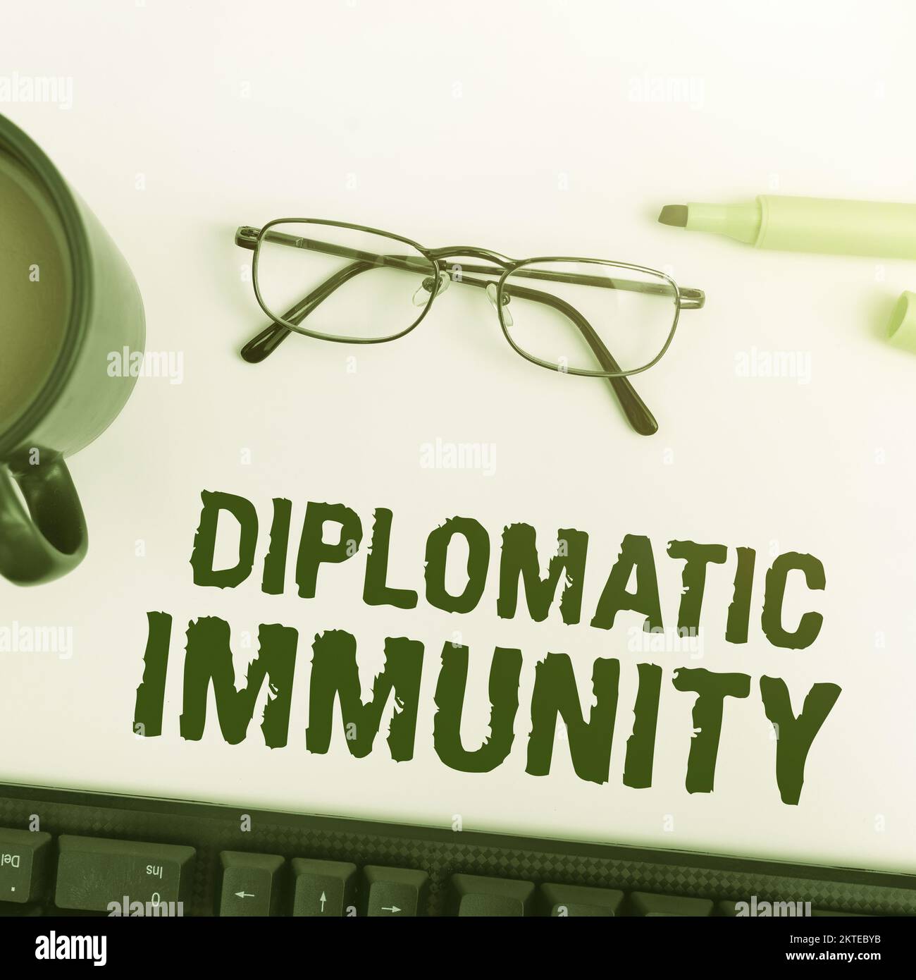 Inspiration showing sign Diplomatic Immunity, Concept meaning law that