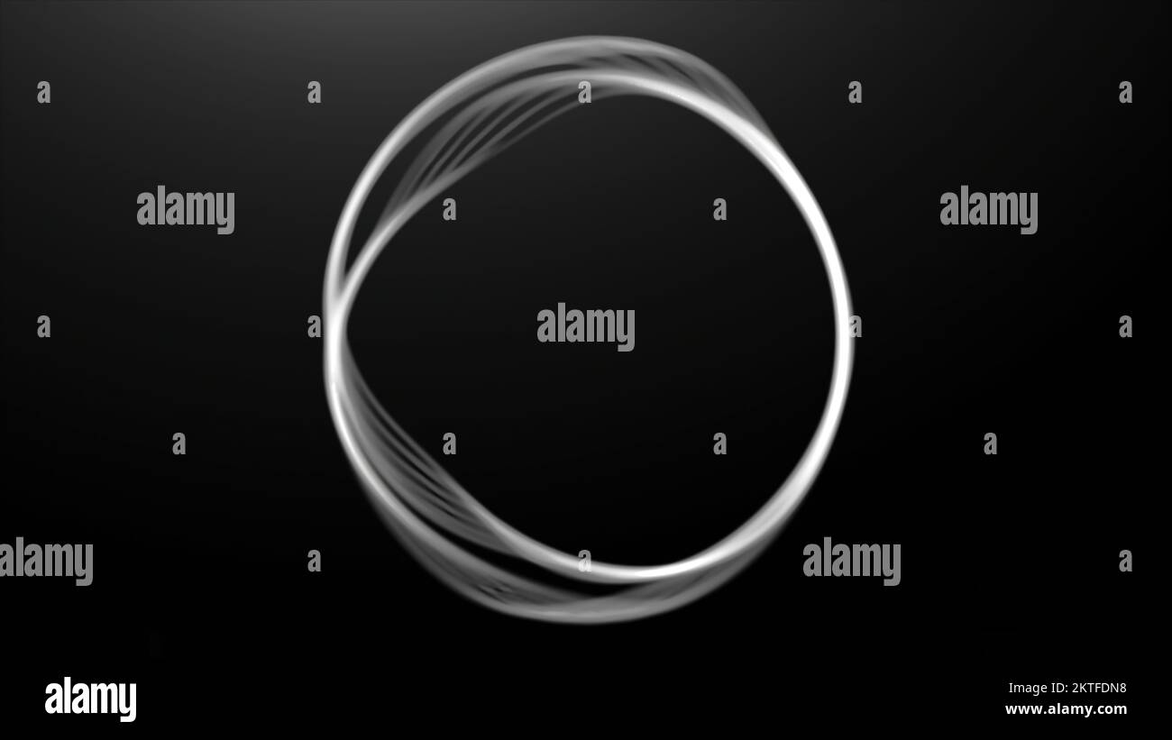 Ring lines pulsating on isolated background. Motion. Beautiful ring ...