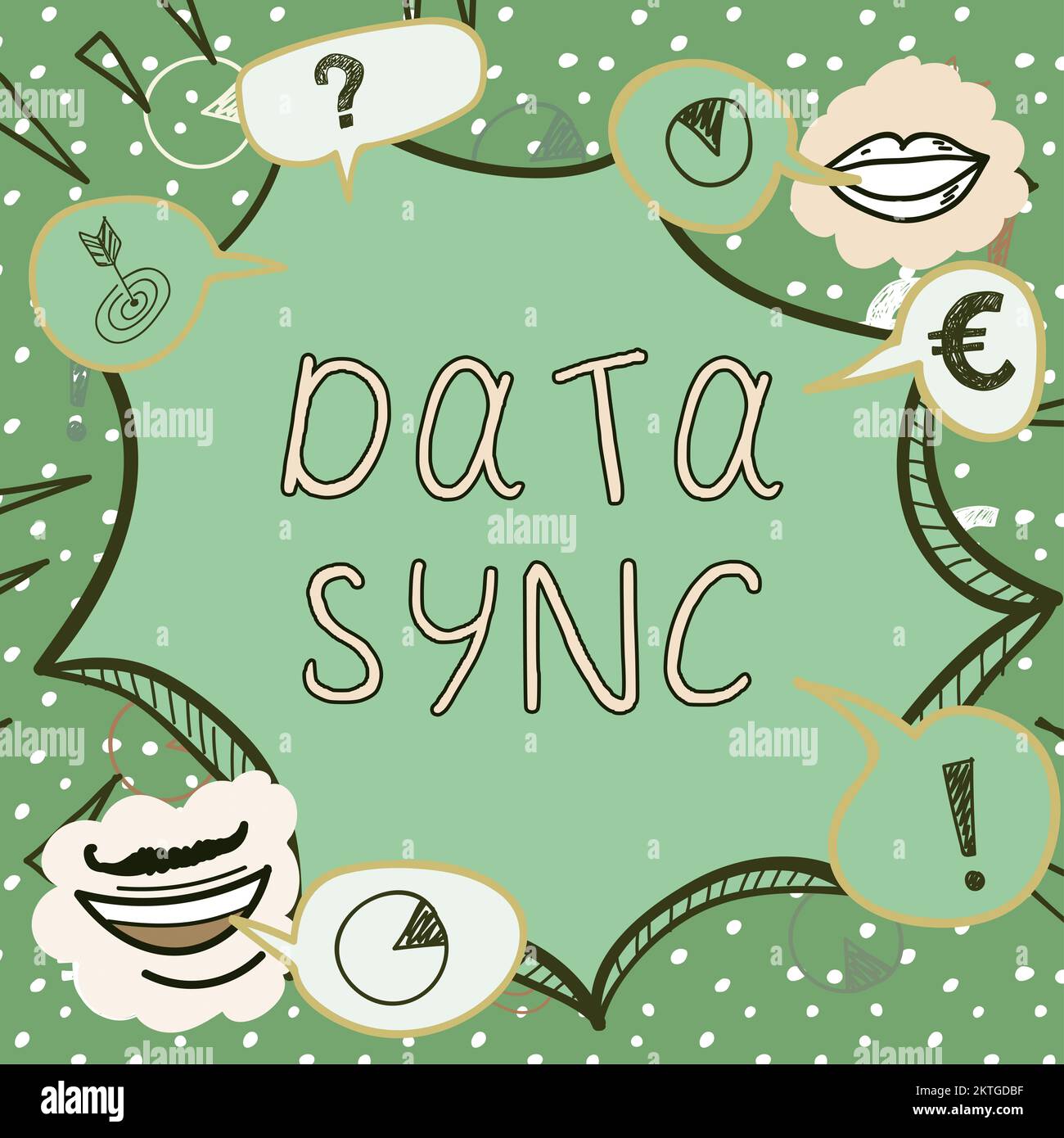 Writing displaying text Data Sync, Business concept data that is continuously generated by different sources Stock Photo