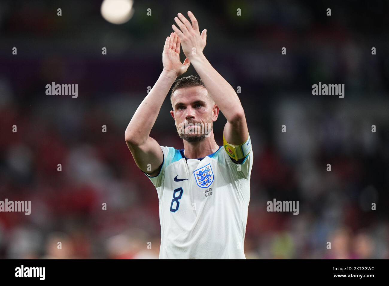 during the FIFA World Cup Qatar 2022 match, Group B, between Wales and England played at Ahmad Bin Ali  Stadium on Nov 29, 2022 in Rayan, Qatar. (Photo by Bagu Blanco / PRESSIN) Stock Photo