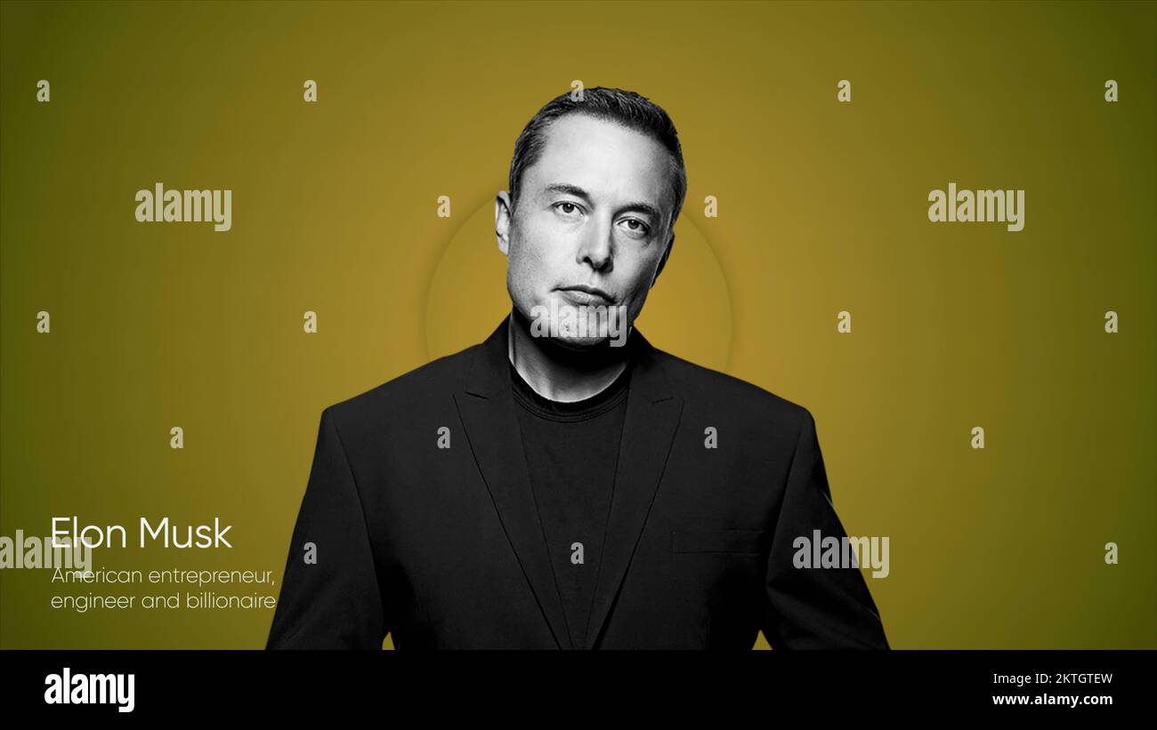 Animation for business coaching. Motion. Modern animation for embedding in  video content. Elon Musk for advertising company. Business and Science  Stock Photo - Alamy